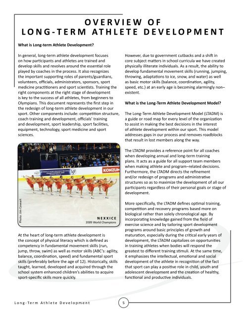 LONG-TERM ATHLETE DEVELOPMENT - Skate Canada