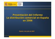 Presentación del Informe La distribución comercial en España en ...