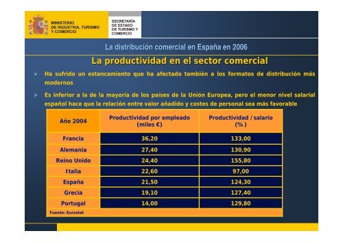 Presentación del Informe La distribución comercial en España en ...