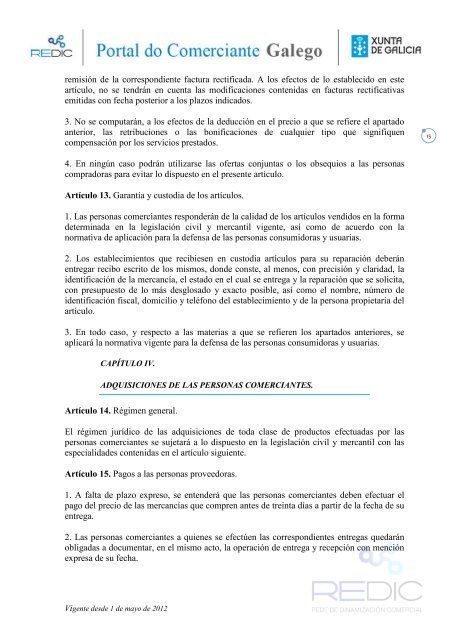 Ley 13/2010, de 17 de diciembre, del comercio interior de Galicia.