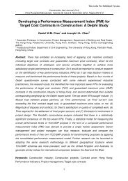for Target Cost Contracts in Construction: A Delphi Study - PolyU ...