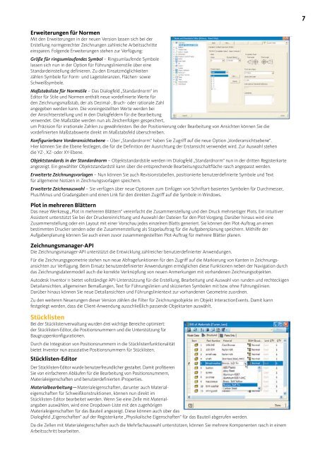 Neue Funktionen aus technischer-Sicht