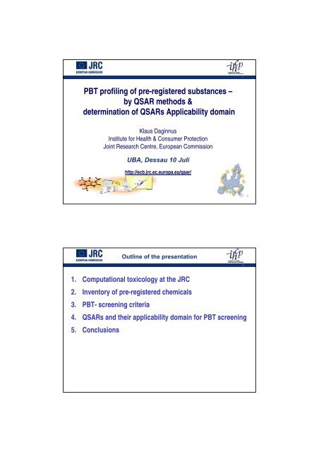 PBT profiling of pre-registered substances – by QSAR ... - REACh