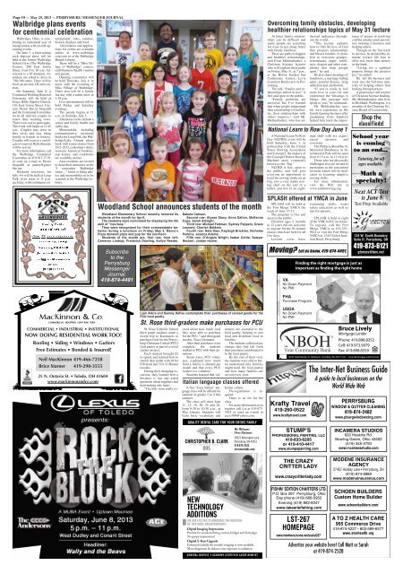 May 29, 2013 PDF Edition of the Perrysburg Messenger Journal