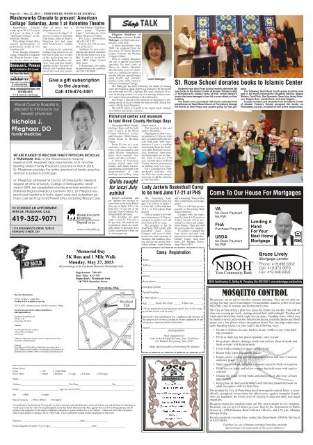 May 22, 2013 PDF Edition of the Perrysburg Messenger Journal