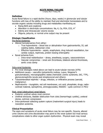 Acute Renal Failure