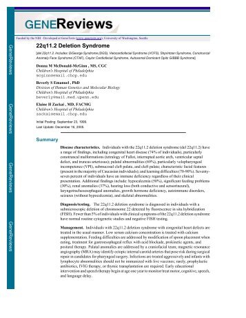 22q11.2 Deletion Syndrome - ResearchGate