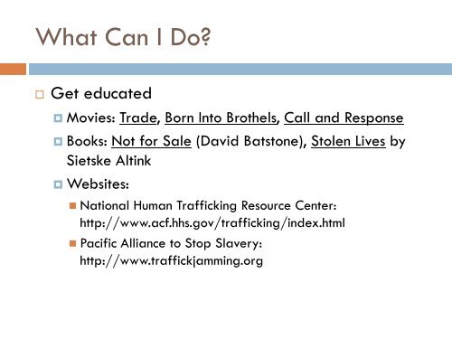 HUMAN TRAFFICKING and Health Care - Stanford University