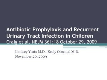 Antibiotic Prophylaxis and Recurrent Urinary Tract Infection in Children