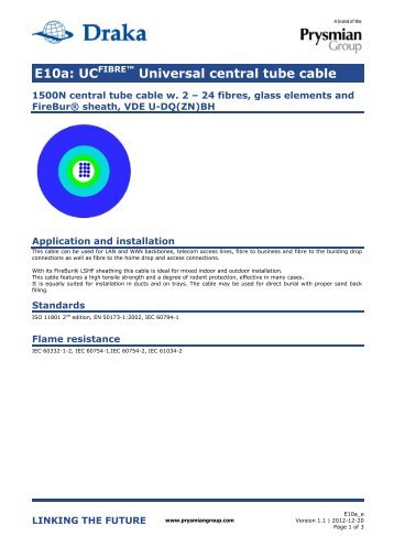 E10a: UCFIBRE™ Universal central tube cable - Draka ...