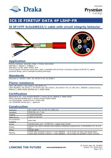 ics ie firetuf data 4p lshf-fr - Draka Communications - Prysmian Group