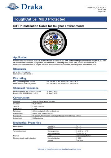 ToughCat 5e MUD Protected - Prysmian Group