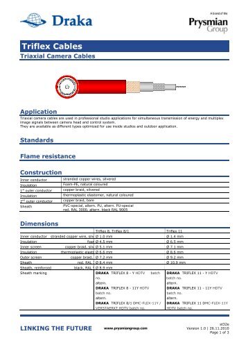 Triflex Cables - Draka Communications - Prysmian Group