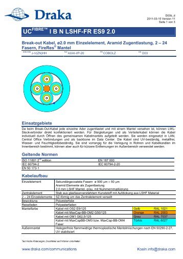 Download Datenblatt - Draka Communications