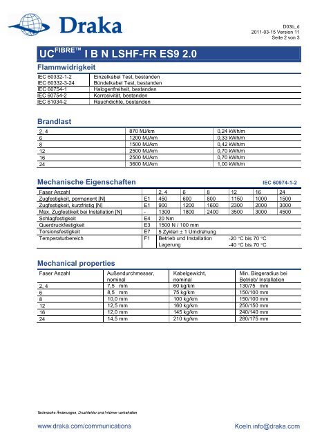 Download Datenblatt - Draka Communications