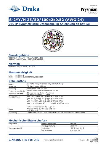 Download Datenblatt - Draka Communications - Prysmian