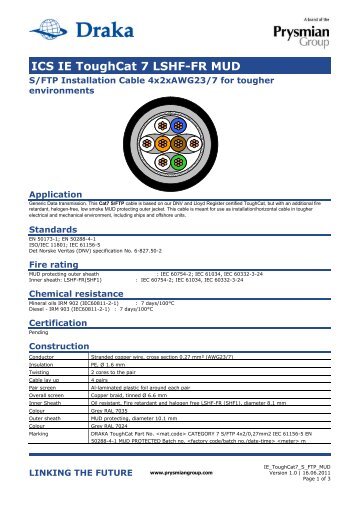 ICS IE ToughCat 7 LSHF-FR MUD - Draka Communications ...