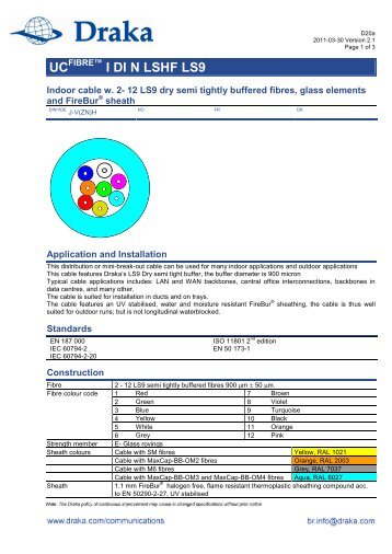 Download datasheet - Draka Communications