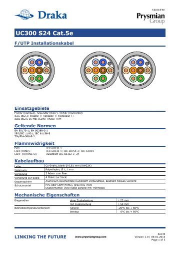 UC300 S24 Cat.5e - Draka Communications - Prysmian Group