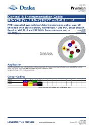 Download datasheet - Draka Communications - Prysmian Group