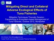Bycatch - Towards ecosystem-based management of tuna fisheries