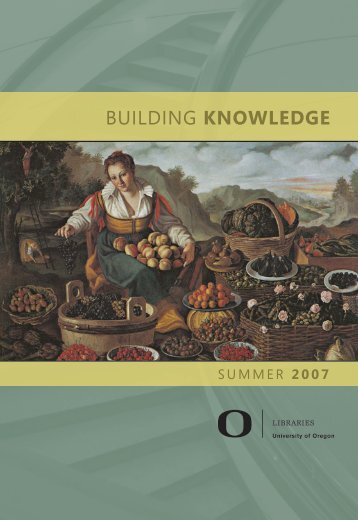 BUILDING Knowledge - Library - University of Oregon