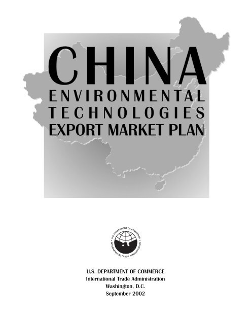 China Environmental Technologies Export Market Plan