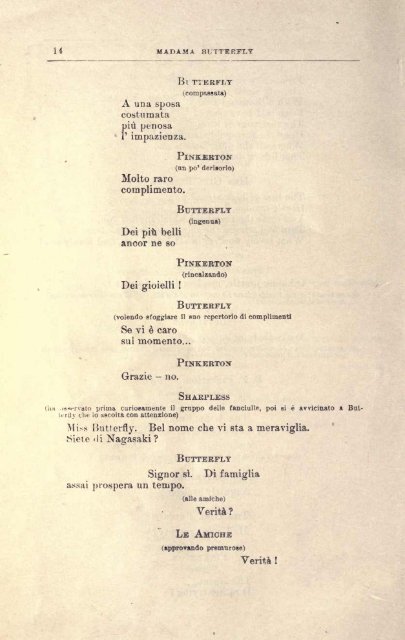 Puccini, Giactmo Madama Butterfly. Liteetto. English & Italian ...