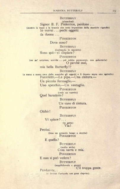 Puccini, Giactmo Madama Butterfly. Liteetto. English & Italian ...