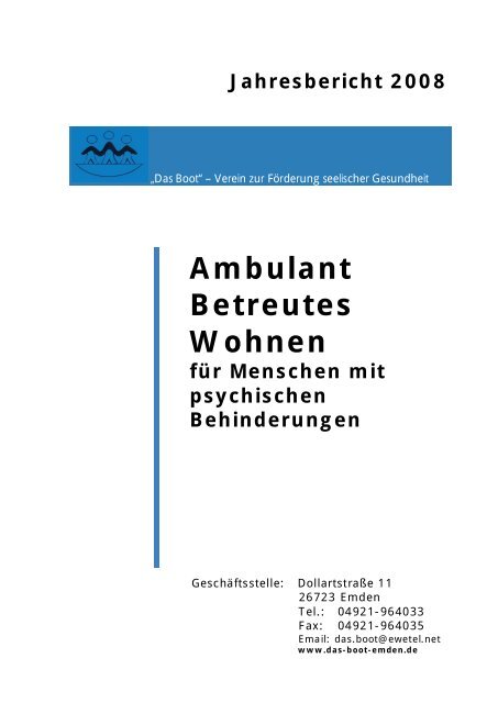 Ambulant Betreutes Wohnen für Menschen mit ... - Das Boot eV