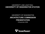Sound Transit University Station Presentation - University of ...