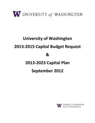 University of Washington 2013-2015 Capital Budget Request ...