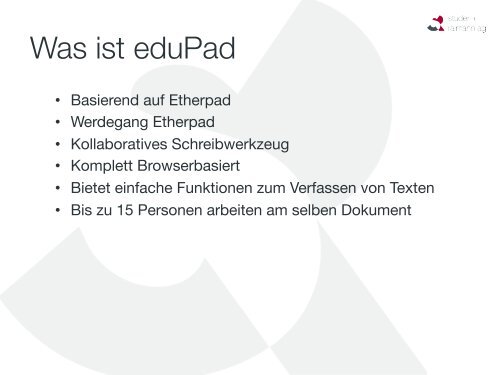 eduPad ILIAS-Plugin - ILIASuisse