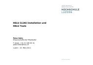 ILIAS Installation und Tools der Hochschule Luzern - ILIASuisse