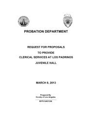 rfp #6401306 - Los Angeles County Probation Department