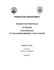 PROBATION DEPARTMENT - Los Angeles County Probation ...