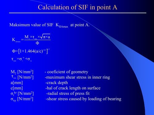 Fatigue cracking of bearing and failure of railway axles - Integrity of ...