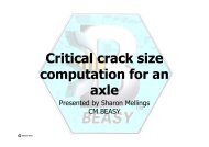 Critical crack size computation for an axle - Integrity of Railway ...