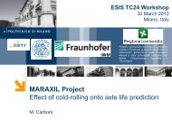 MARAXIL - Effect of rolling onto axle life prediction