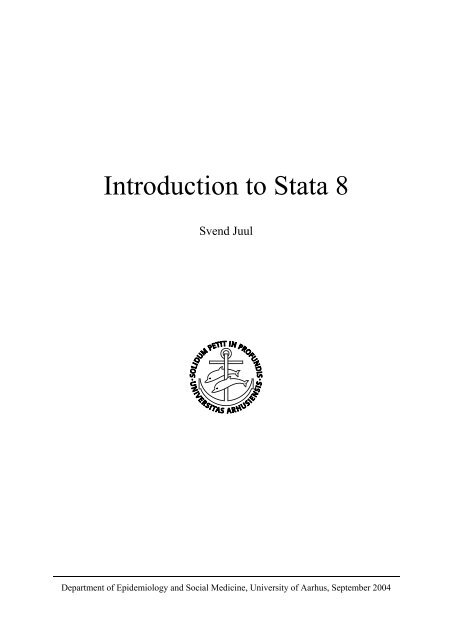 Introduction to Stata 8