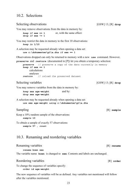 Introduction to Stata 8