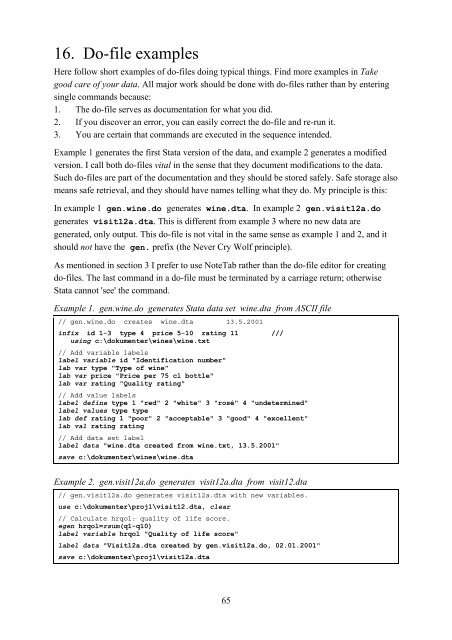 Introduction to Stata 8