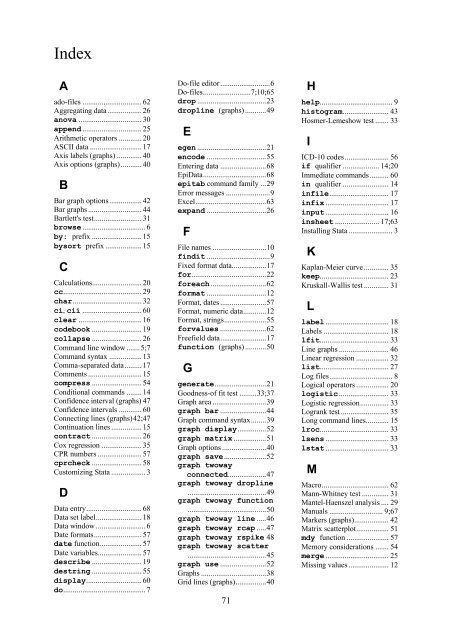 Introduction to Stata 8