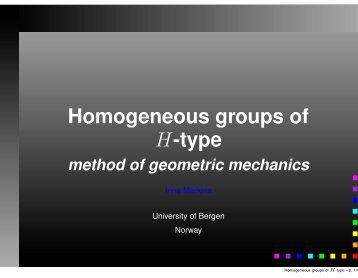 Homogeneous groups of H-type