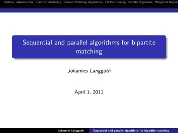 Sequential and parallel algorithms for bipartite matching