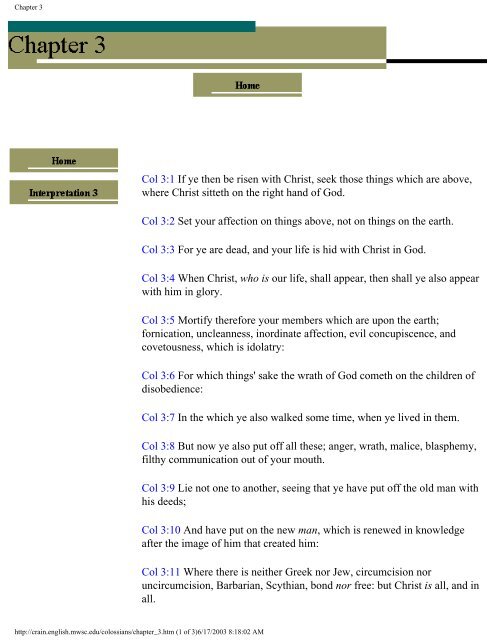 Introduction to Colossians: Authorship, Date, Audience - Crain Home