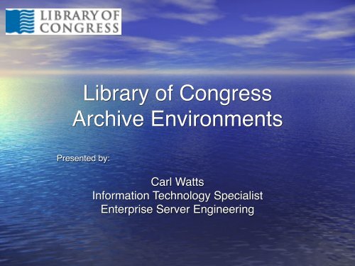 Library of Congress NAVCC Overview and Update - (lib.stanford ...