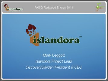 Islandora and SOAR Architectures - (lib.stanford.edu) include