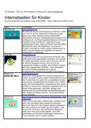 Links und Beschreibungen (PDF-Datei) - Medienpädagogik TU ...