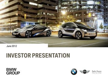 BMW Group Investor Presentation